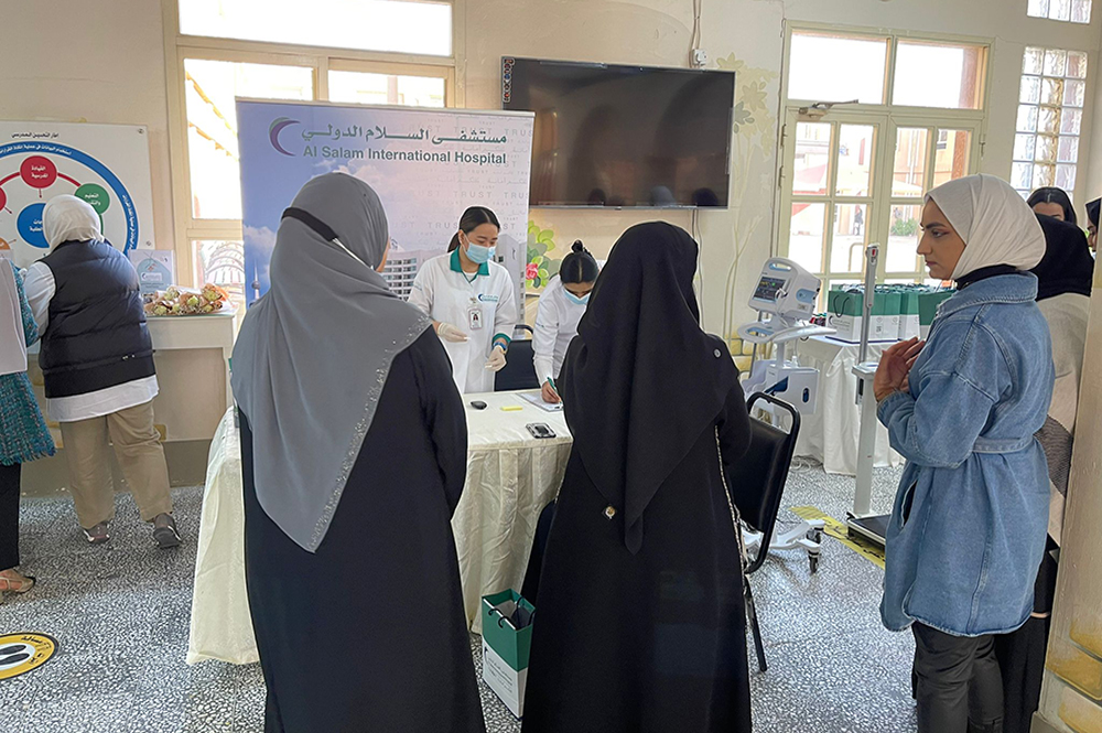 Health awareness event for the teachers of Umm Al-Munther Elementary School for Girls...